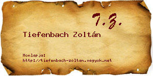 Tiefenbach Zoltán névjegykártya
