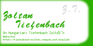 zoltan tiefenbach business card